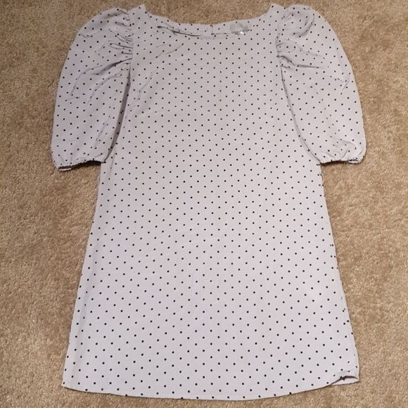 H&M Ladies Polka Dot Puff Sleeve Top sz 2 - Picture 1 of 5